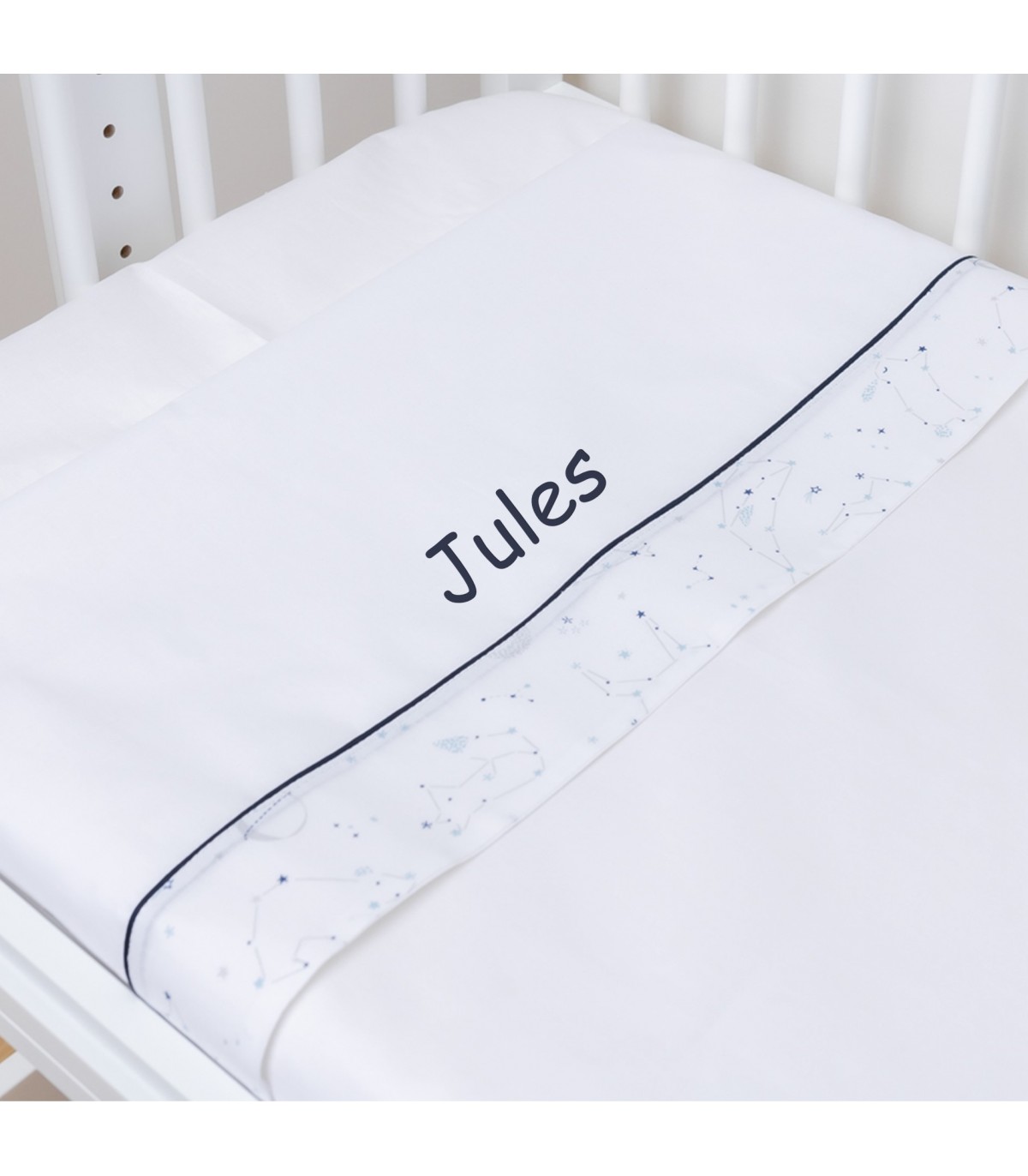 ⭐ Juego de sábanas personalizadas para bebé - Constelaciones | Nenel