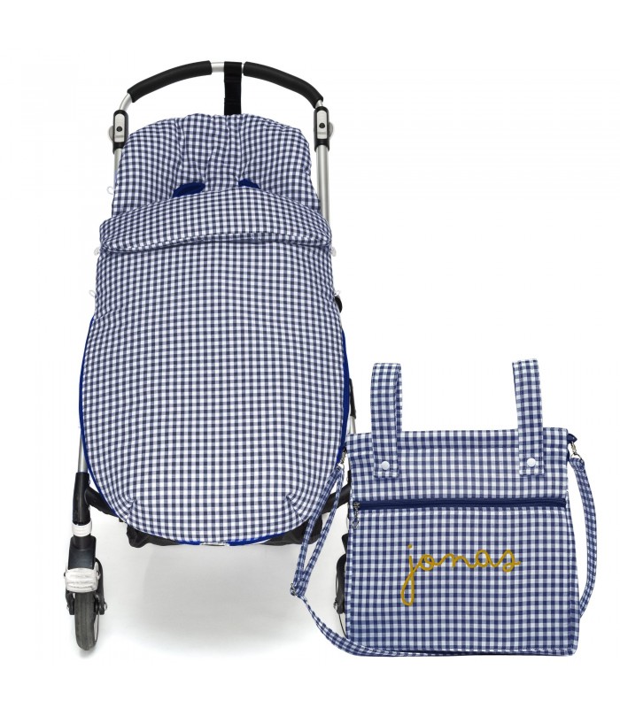Conjunto de saco para silla de paseo + Bolsa panera - Vichy