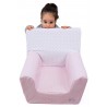 Sillón o asiento Montessori de espuma para bebés y niños "Estrellas" rosa